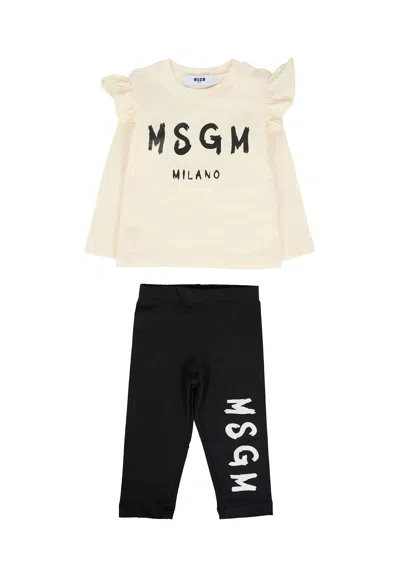 MSGM MULTICOLOR SET FOR BABY GIRL WITH LOGO