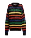 Msgm Multicolor Striped Sweater Sweaters And Cardigans Multicolor In Black