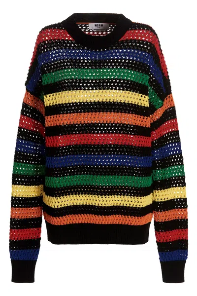 MSGM MSGM MULTICOLOR STRIPED SWEATER