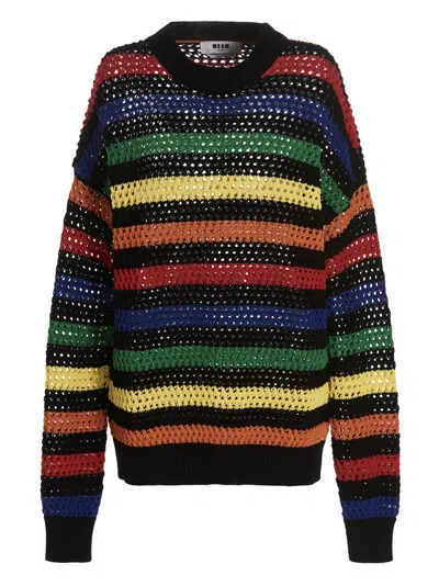 MSGM MULTICOLOR STRIPED SWEATER