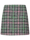 Msgm Multicolored Wool Skirt In Multicolor