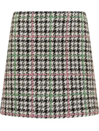 MSGM MULTICOLORED WOOL SKIRT