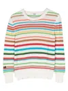 Msgm Multicolour Cotton Sweatshirt In White