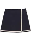 Msgm Wool Skirt With Button Detailing And Contrast Trim