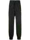 Msgm Neon Logo Track Pants In Black