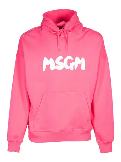 Msgm New Brush Hoodie In Multicolour