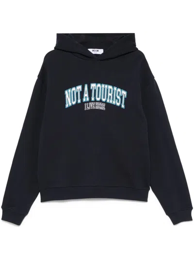 MSGM NOT A TOURIST-PATCH HOODIE