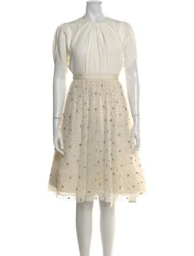 Pre-owned Msgm Nylon Knee-length Dress In Neutral