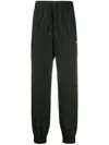 Msgm Neon Logo Track Pants In Black