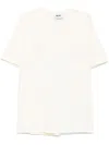 Msgm Over T-shirt In White Cotton With Logo In White