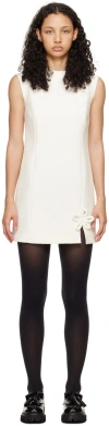 Msgm Off-white Sleeveless Minidress In 02 Off White