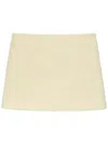 Msgm A-line Mini Skirt With Textured Surface In Neutral