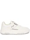 Msgm Ogo-print Leather Sneakers In White