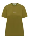Msgm Logo-print T-shirt In Green