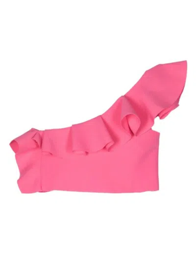 Msgm One-shoulder Top In Pink