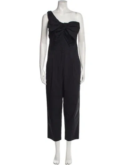 Pre-owned Msgm One-shoulder Jumpsuit In Black