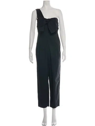 Pre-owned Msgm One-shoulder Jumpsuit In Black
