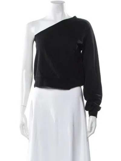 Pre-owned Msgm One-shoulder Long Sleeve Sweatshirt In Gray