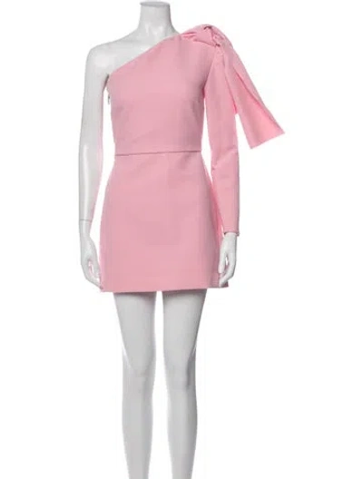 Pre-owned Msgm One-shoulder Mini Dress In Pink