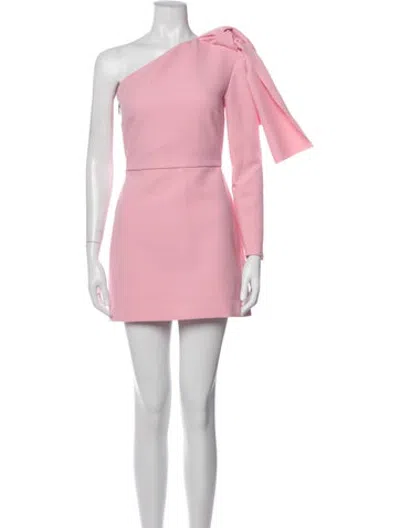 Pre-owned Msgm One-shoulder Mini Dress In Pink