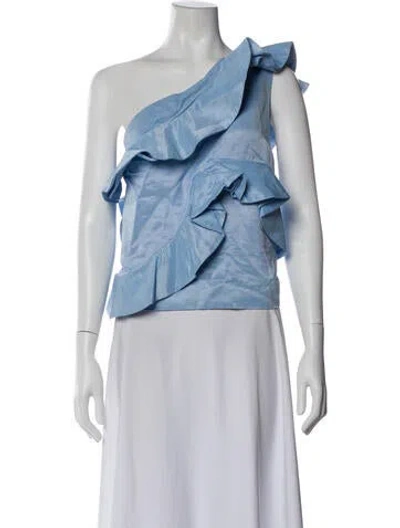 Pre-owned Msgm One-shoulder Sleeveless Top In Multi