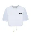 Msgm Cropped T-shirt In White