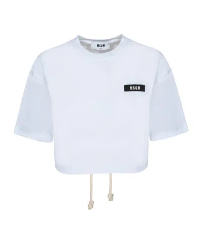 MSGM MSGM OPEN-BACK SELF-TIE T-SHIRT
