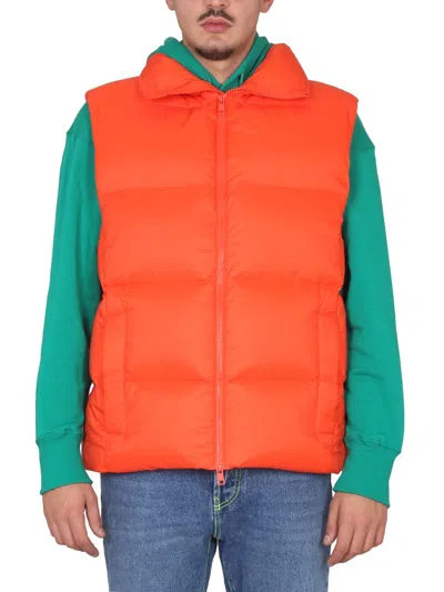 Msgm Vests With Logo In Neutral