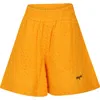 MSGM ORANGE SHORT FOR GIRL WITH BRODERIE ANGLAISE