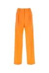 Msgm High-waist Straight-leg Trousers In Orange