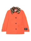 Msgm Bright Orange Wool Blend Outerwear In Orange