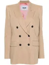 Msgm Women's Jacket Sand Arena | Size 42 | 41mdg09y Color 24701023 In Neutrals