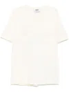 Msgm Over T-shirt In White Cotton With Logo In White