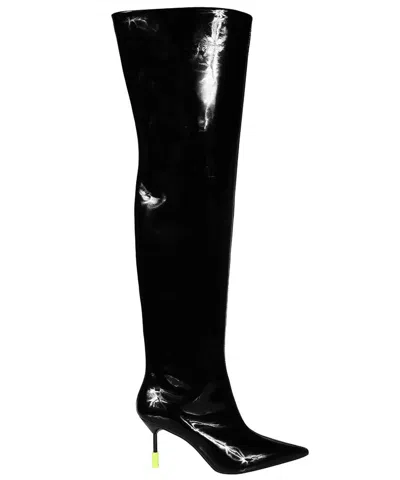 Msgm Over-the-knee Boots In Black