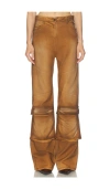 Msgm Flap-pocket Trousers In Brown