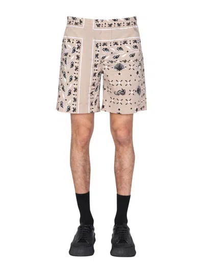 MSGM MSGM PAISLEY PATTERN BERMUDA