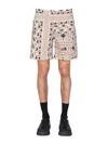 Msgm Paisley Pattern Bermuda Shorts In Neutral