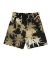 Msgm Palm Tree-print Bermuda Shorts In Black