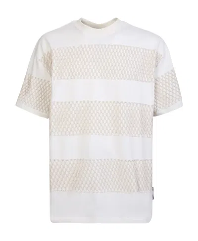 Msgm Panelled Crewneck T-shirt In White