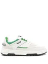 Msgm Panelled Leather Sneakers In Neutrals