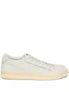 Msgm Panelled Leather Sneakers In White