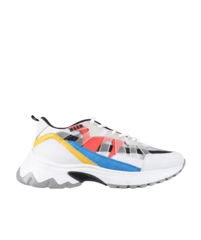 MSGM MSGM PANELLED LACE-UP SNEAKERS