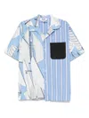 Msgm Cotton Shirt In Blue