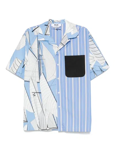 Msgm Panelled Shirt