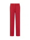 Msgm High-waist Tailored Trousers In Red
