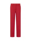 Msgm Viscose Blend Straight Pants In Red