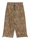 Msgm Kids Drawstring Pants In Brown