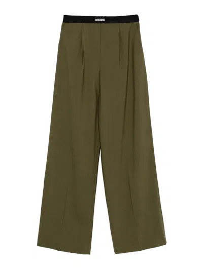 Msgm Pants In Green