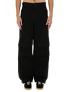 Msgm Utility Cargo Pant With Multiple Pockets In Black
