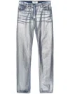 Msgm Straight-leg Trousers With Finish In Metallic